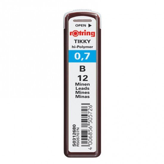 Rotring Tikky 0.7MM - B Pencil Lead - Pack of 10
