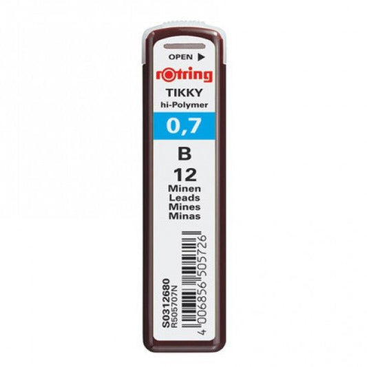 Rotring Tikky 0.7MM - B Pencil Lead - Pack of 10