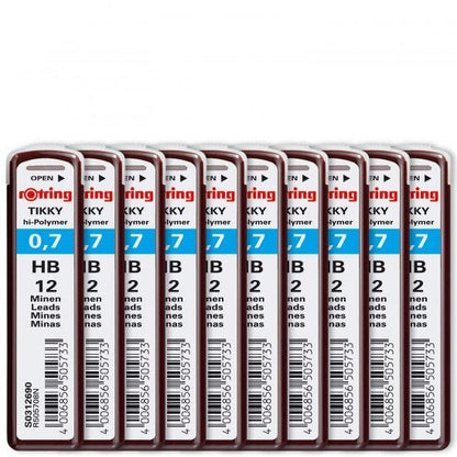 Rotring Tikky 0.7MM - HB Pencil Lead - Pack of 10