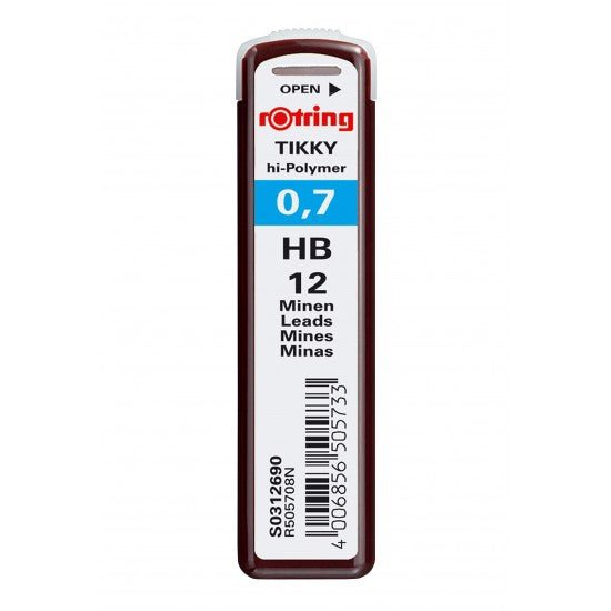 Rotring Tikky 0.7MM - HB Pencil Lead - Pack of 10