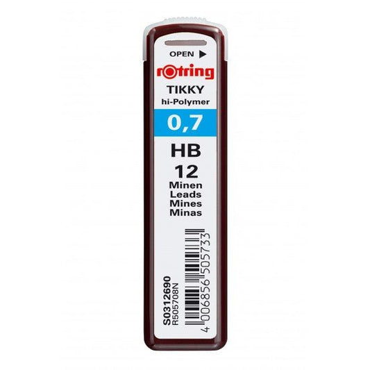 Rotring Tikky 0.7MM - HB Pencil Lead - Pack of 10