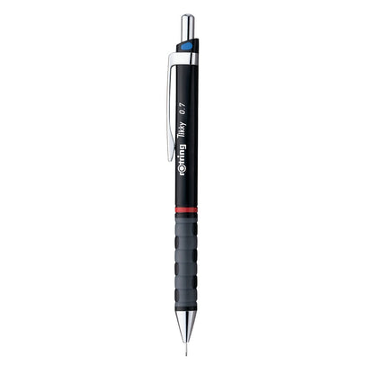 Rotring Tikky Black Barrel 0.5 & 0.7mm Mechanical Pencil, Spare Leads and Eraser