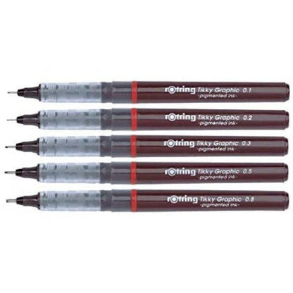 Rotring Tikky Graphic Fineliner- 5 Pen Set