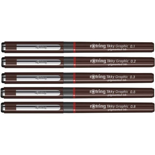 Rotring Tikky Graphic Fineliner- 5 Pen Set