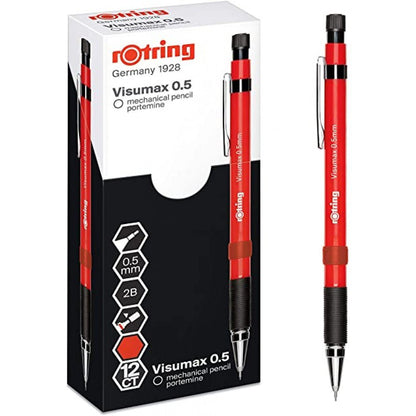 Rotring Visumax 0.5mm Mechanical Pencil- 2B Lead - Pack of 12