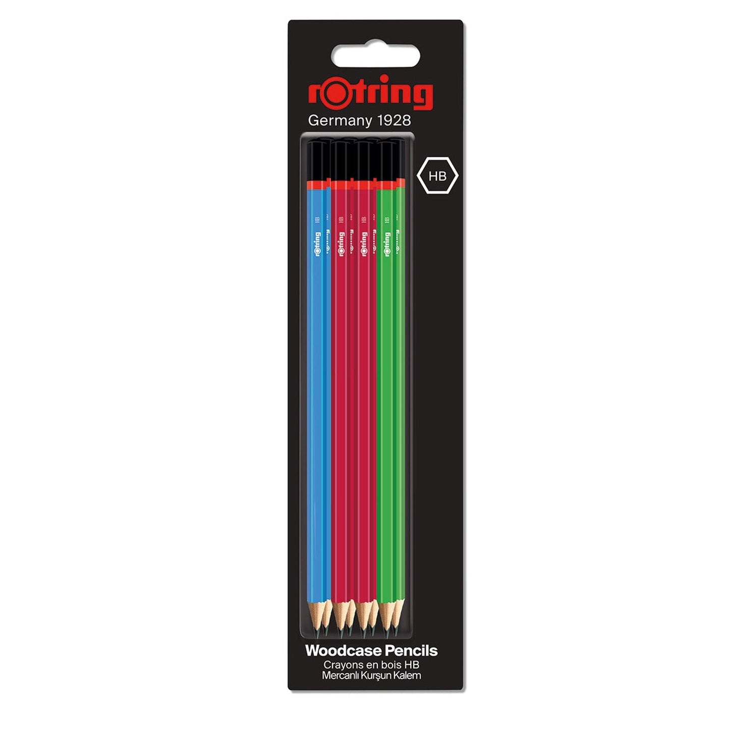 Rotring Woodcase HB Pencils - Assorted Colors