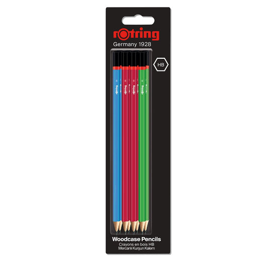 Rotring Woodcase HB Pencils - Assorted Colors