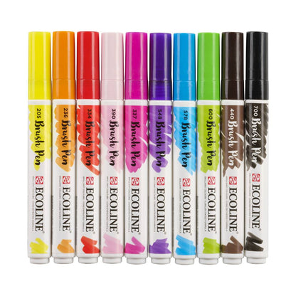 Royal Talens Ecoline Bright Watercolor Brush Pens Pack Of 10