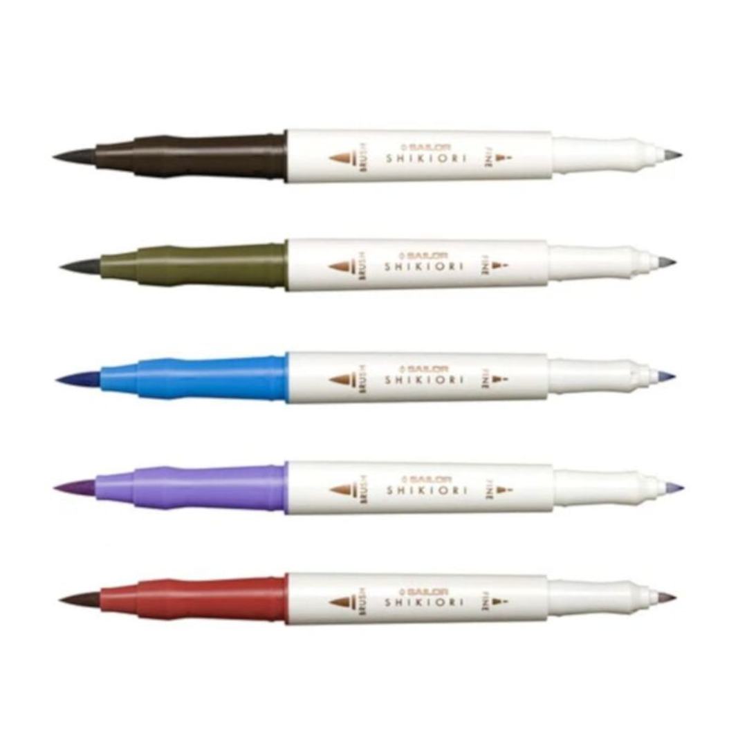 Sailor Shikiori Twin Brush Pens Pack Of 5