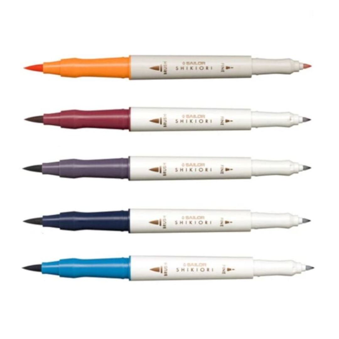 Sailor Shikiori Twin Brush Pens Pack Of 5