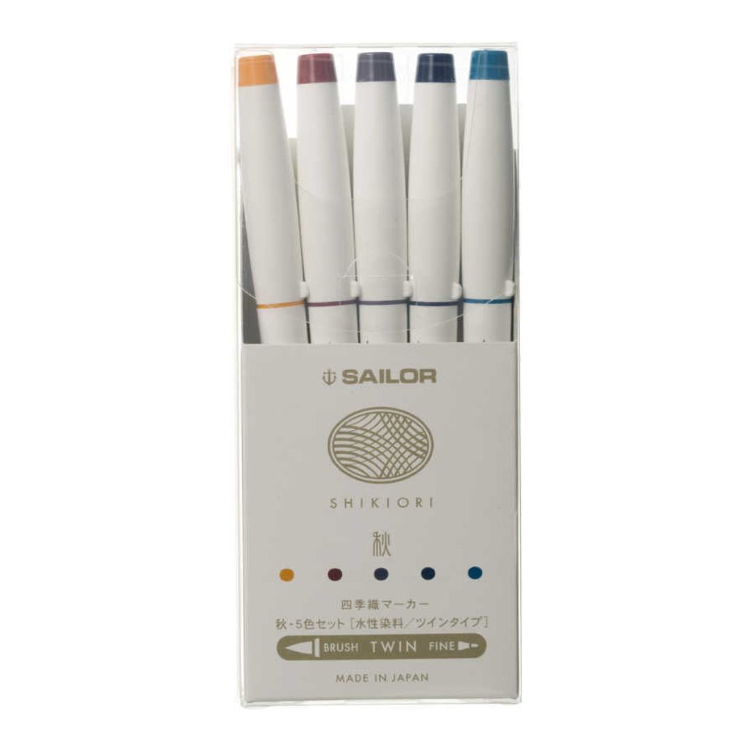 Sailor Shikiori Twin Brush Pens Pack Of 5