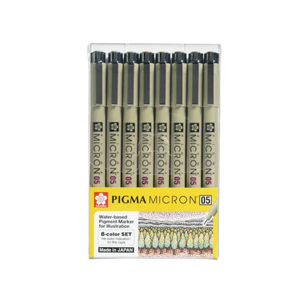Sakura Pigma Micron 0.5 8 Color Set