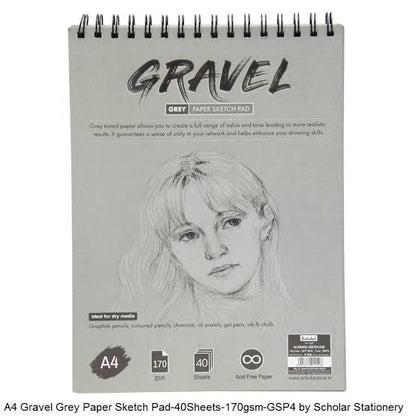 Scholar A4 Gravel Grey Paper Sketch Pad