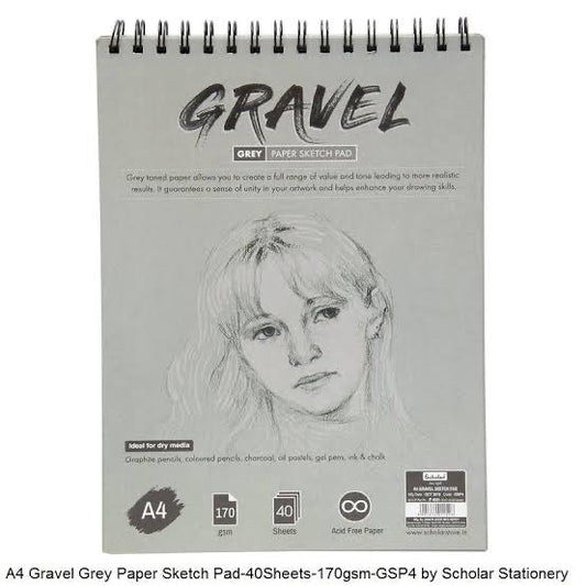 Scholar A4 Gravel Grey Paper Sketch Pad
