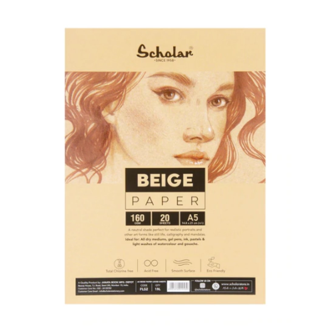 Scholar Flesh Beige Paper Loose Sheets