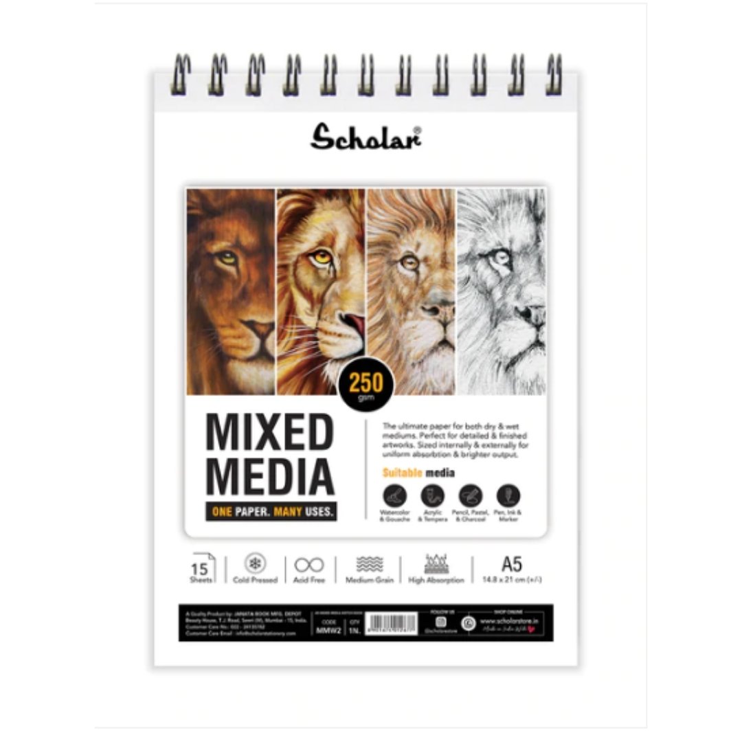 Scholar Mixed Media Pad 250 GSM Cold Pressed