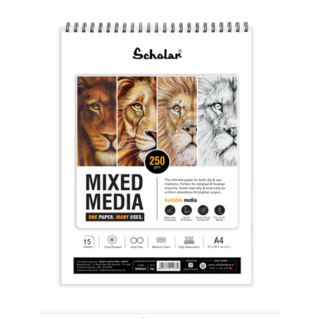 Scholar Mixed Media Pad 250 GSM Cold Pressed