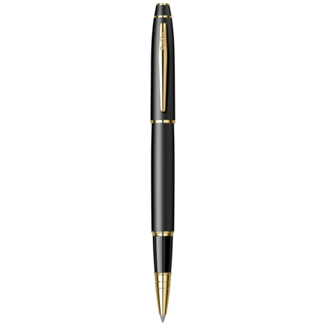 Scrikss Noble 35 Roller Ball Matt Black Gold Pen
