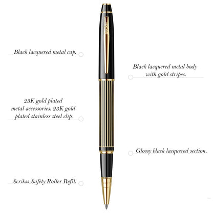 Scrikss Noble 35L Black GT Rollerball Pen