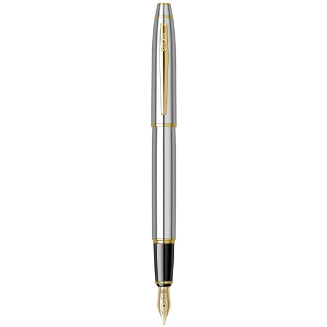 Scrikss Noble Gold Chrome Fountain Pen
