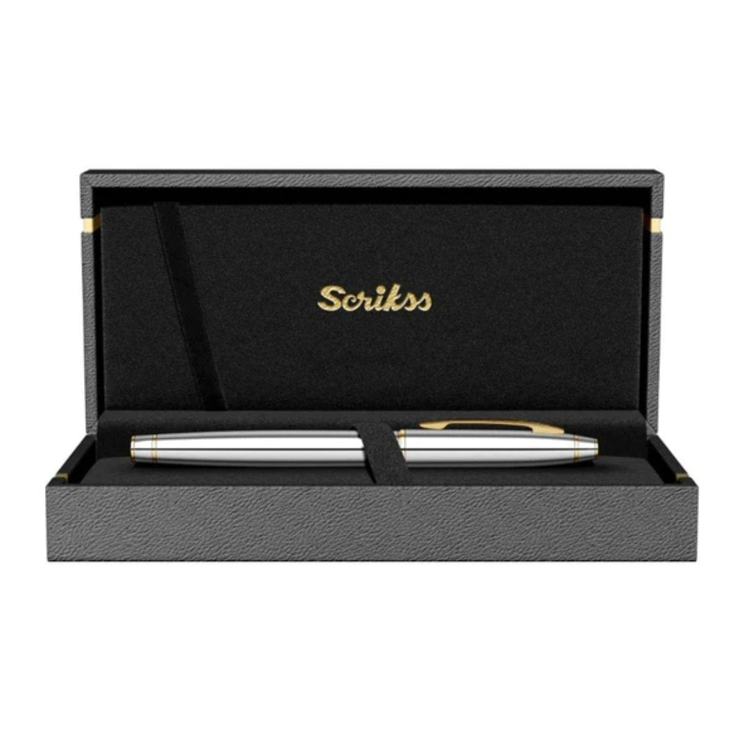 Scrikss Noble Gold Chrome Fountain Pen