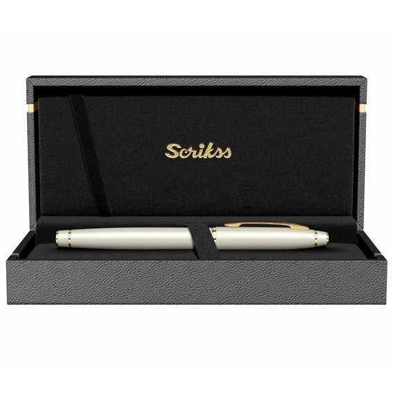Scrikss Noble Pearl White GT Roller Pen
