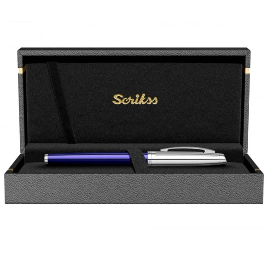 Scrikss Oscar Blue Chrome Fountain Pen