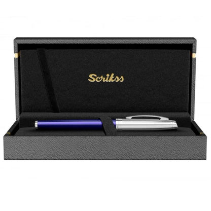 Scrikss Oscar Blue Chrome Fountain Pen
