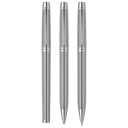 Scrikss Venus 722 Chrome CT Fountain+ Ballpoint Pen+ Mechanical Pencil Set