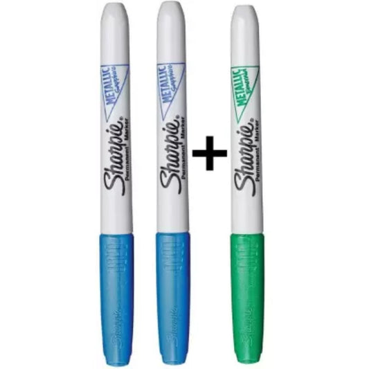 Sharpie 2+1 Metallic Assorted Colors Multicolor Marker