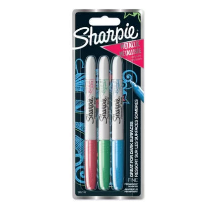 Sharpie Metallic Fine Marker Asst 3 CT BL