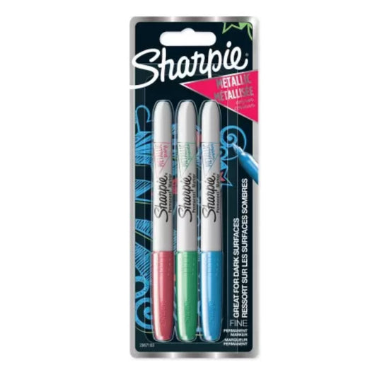 Sharpie Metallic Fine Marker Asst 3 CT BL