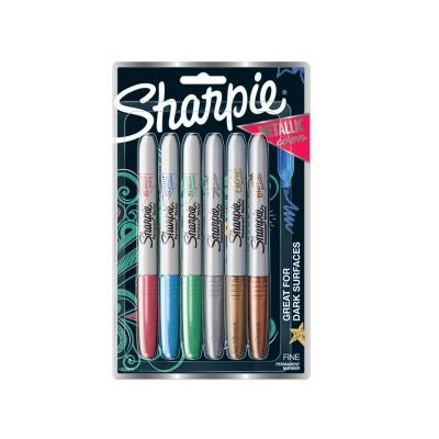 Sharpie Metallic Fine Marker Asst 6 CT BL