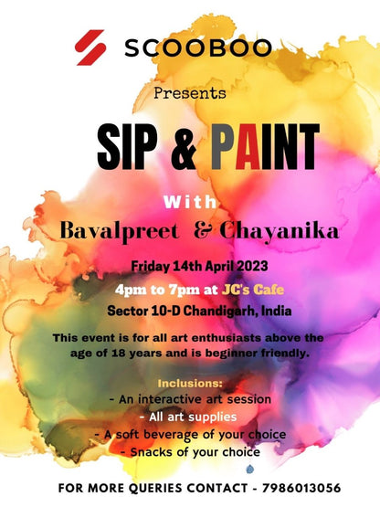 Sip & Paint with Bavalpreet & Chayanika, Chandigarh (April, 2023)