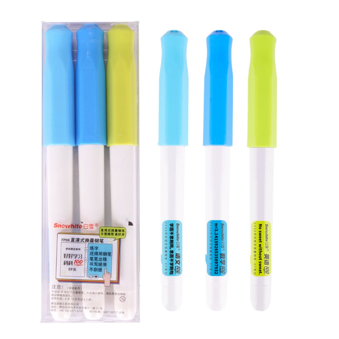 Snowhite Fountain Pen Pack of 3