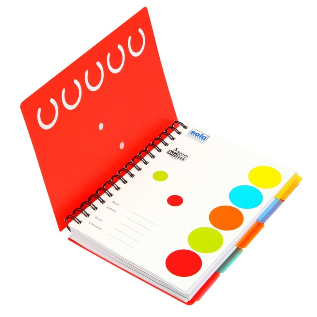 Solo 5 Subject Notebook A5