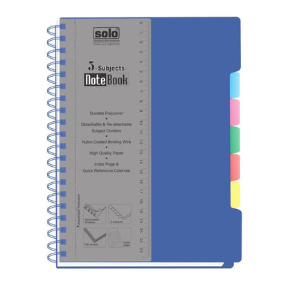 Solo 5 Subject Notebook B5