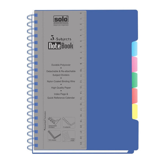 Solo 5 Subject Notebook B5