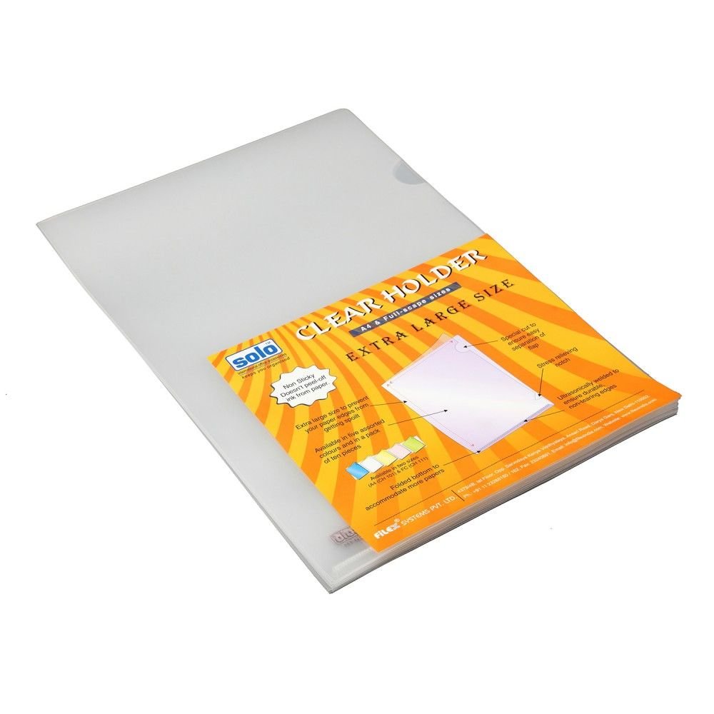 Solo Clear Folder-F/C Pack Of 10