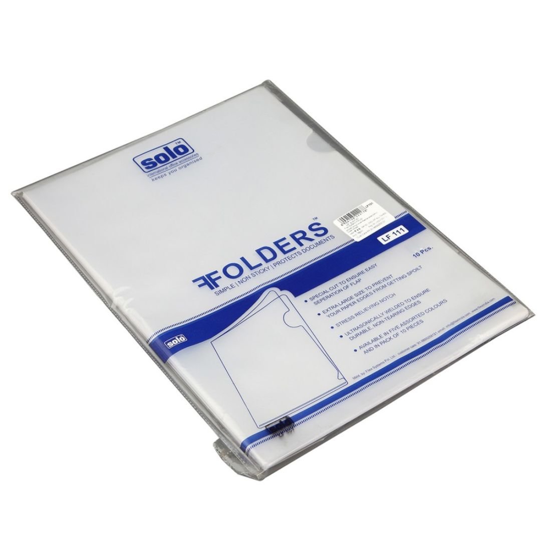 Solo Clear Folder- Pack Of 12