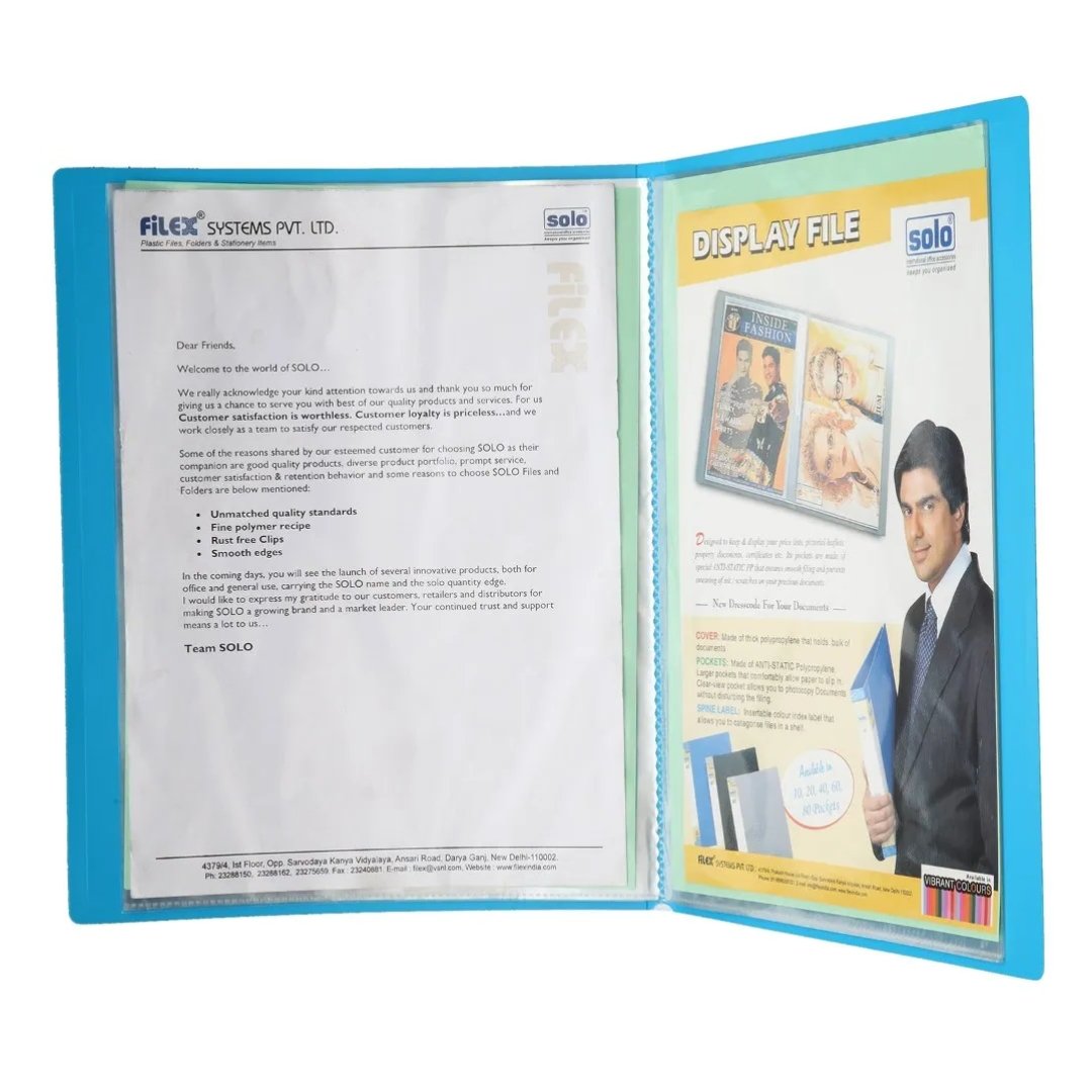 Solo Display Files 20 Pockets A4