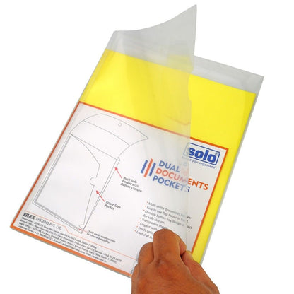 Solo Dual Documents Pockets - A4 (Pack Of 4)