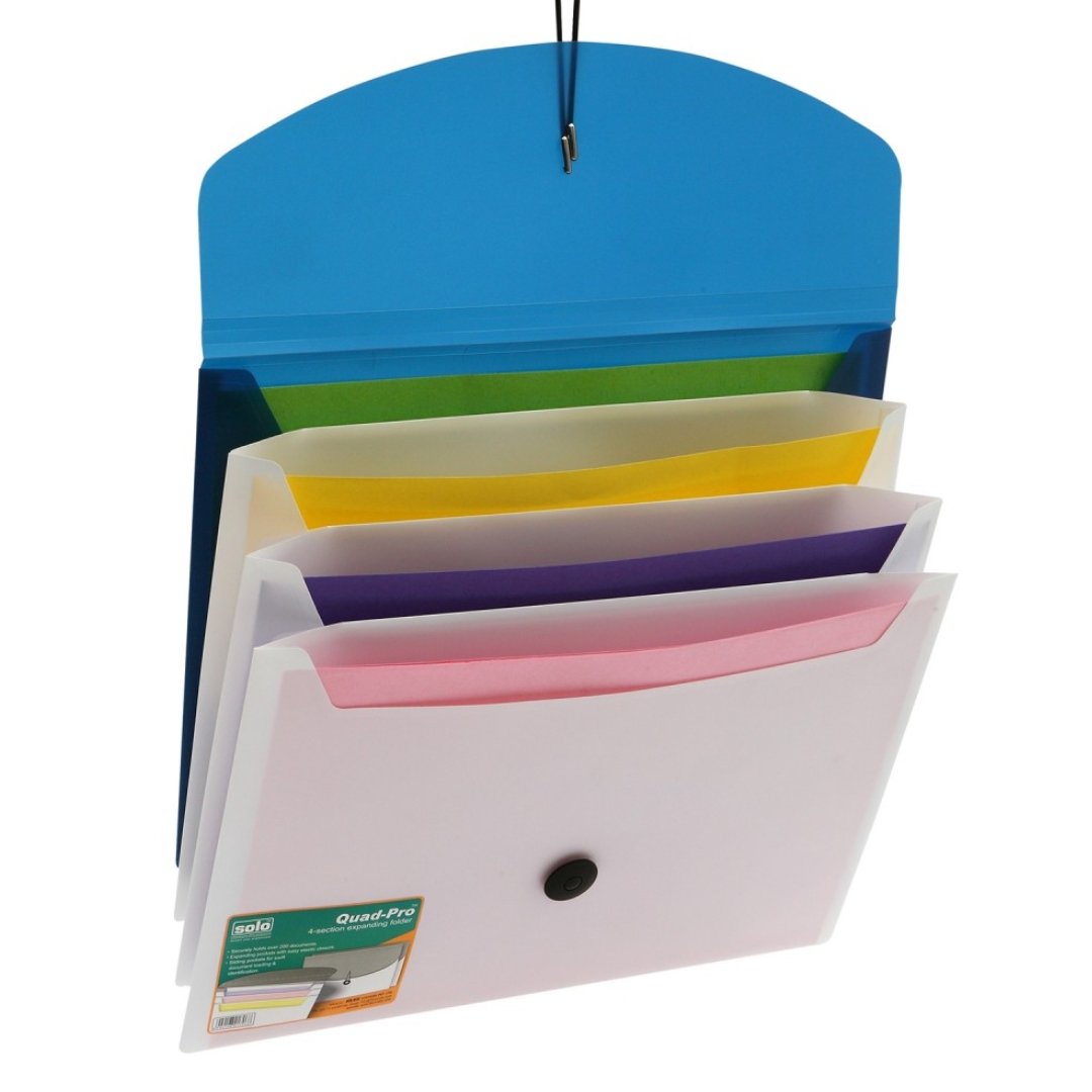 Solo QuadPro 4-section expanding folder -A4