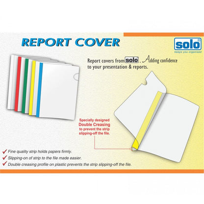 Solo Report Cover-Stripe File (Pack Of 10)