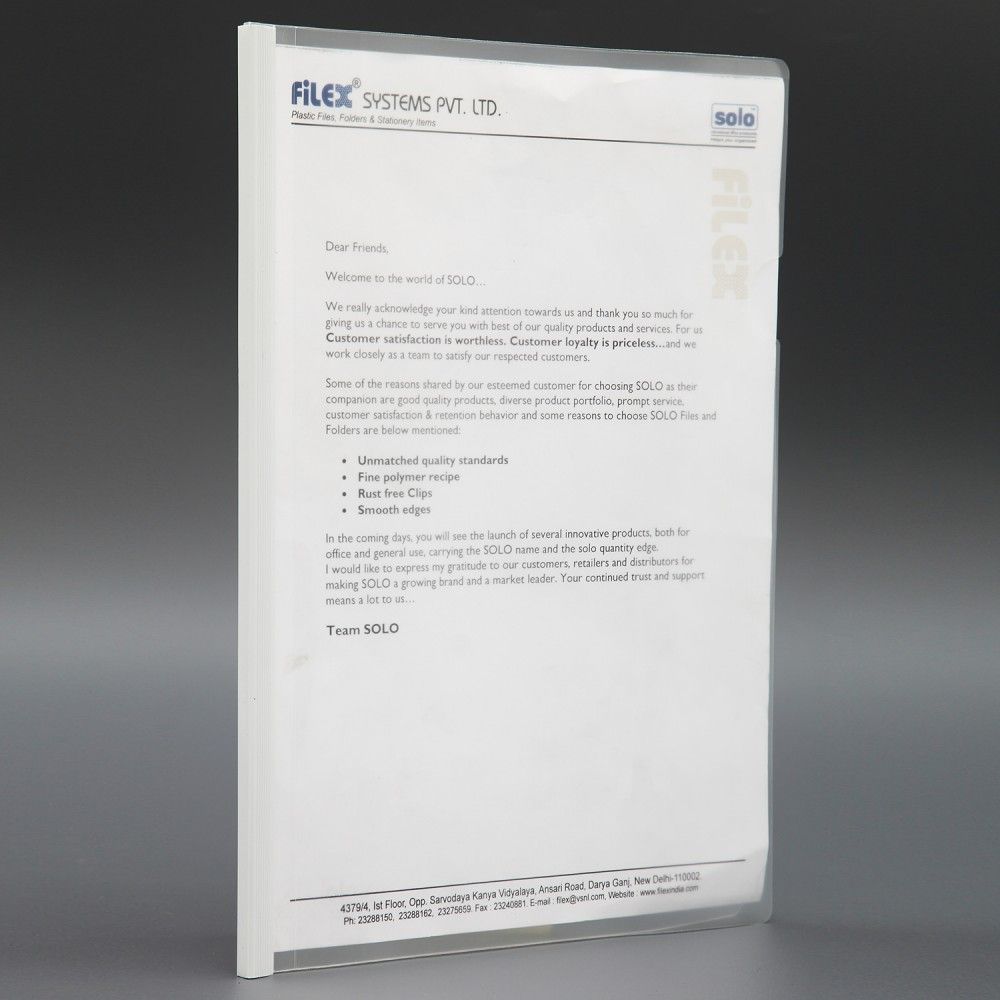 Solo Report Cover-Stripe File (Pack Of 10)