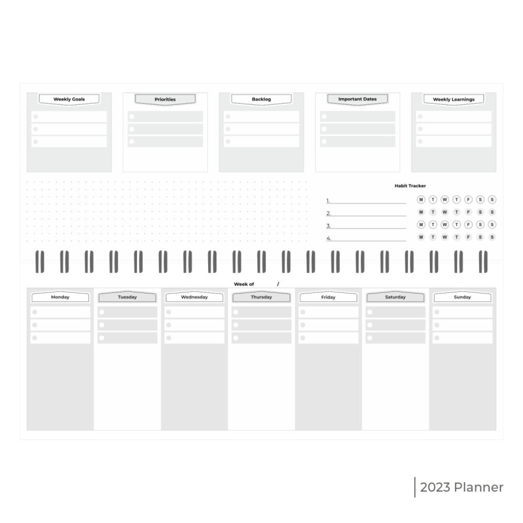 Solo Weekly Success Planner
