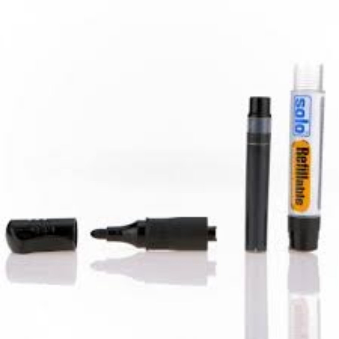 Solo Whiteboard Marker Black Ink Cartridge Set Of 4