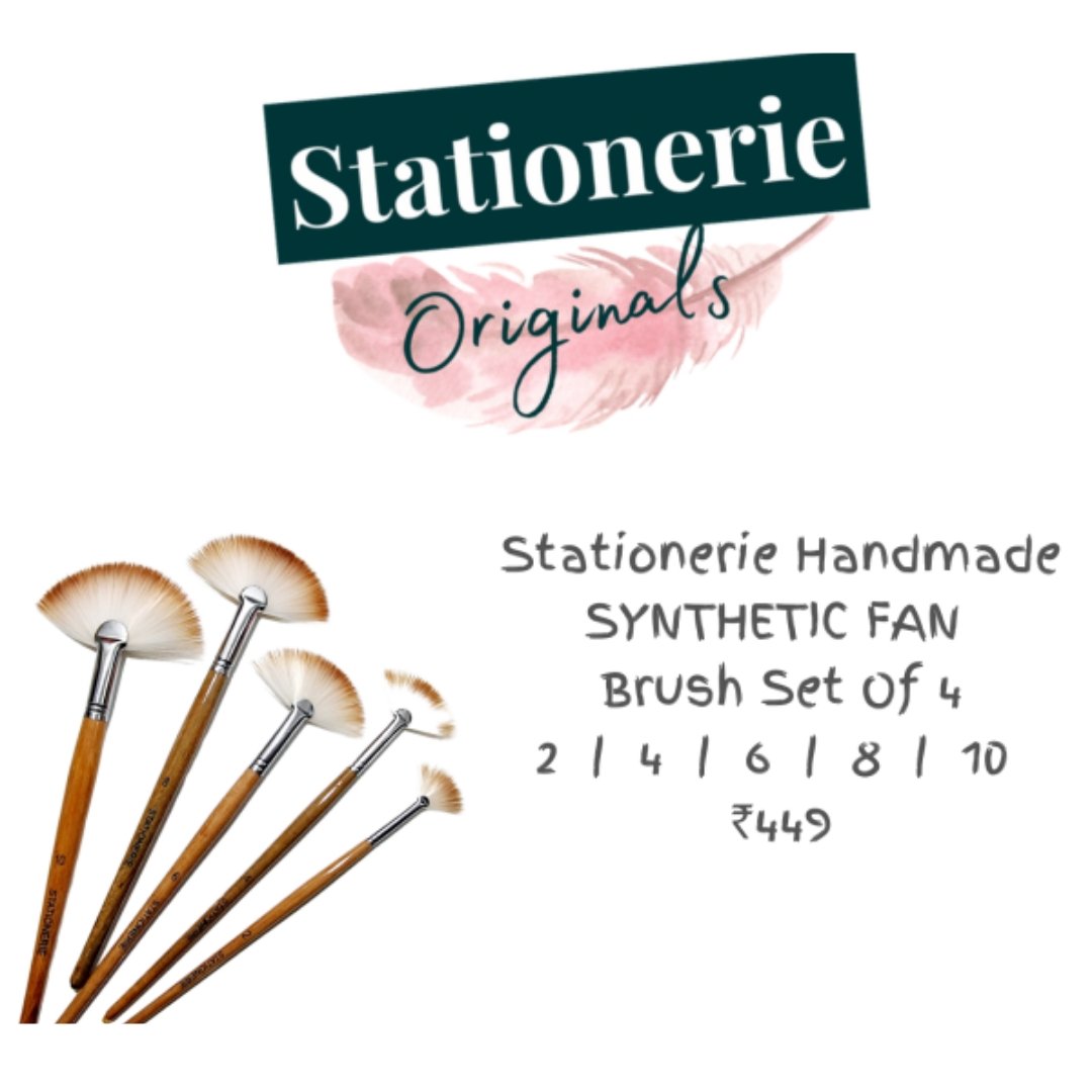 Stationerie Fan Brush Set Of 5
