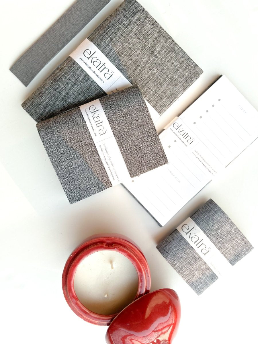 Stationery Loaded Gift hamper personalized by Ekatra Loaded Gift Box - Solid Grey