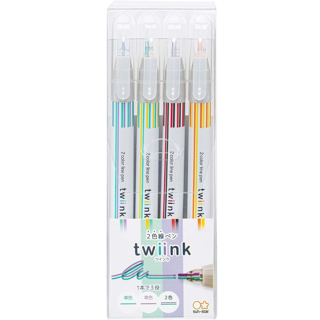 Sun Star Double Color Pens-Set Of 4